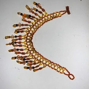 Authentic Puerto Vallarta  hand made bracelet or anklet. Gold and copper beads